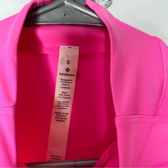 Lululemon Pink final mile zip up Jacket lightweight thumb holes zipper pockets - Picture 7 of 16